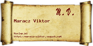 Maracz Viktor névjegykártya