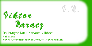 viktor maracz business card